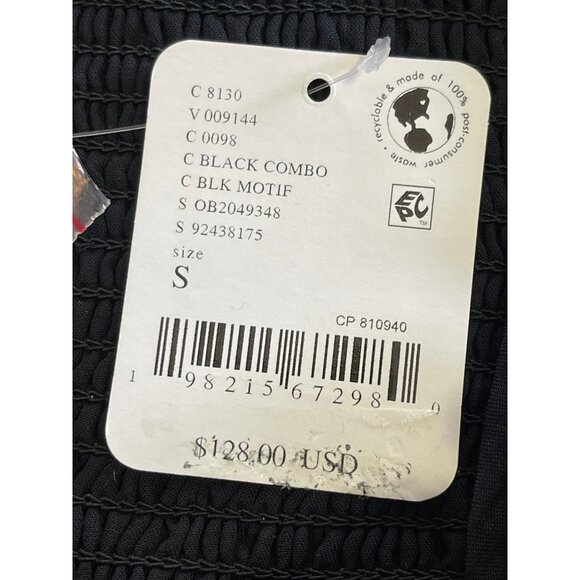 Free People Star Dip Smocked Back Babydoll Mini Dress Small NWT - Picture 10 of 10